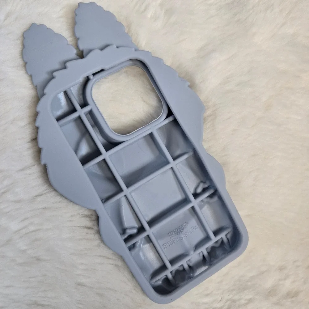 Labubu Phone Case iPhone 15 Pro Blue Gray Monster Bunny 3D Silicone NEW